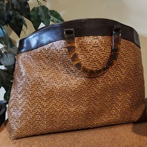 Large Boutique Wicker Tote Bag